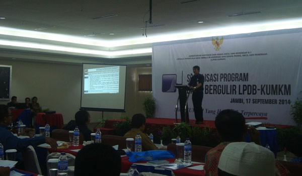 LPDB-KUMKM adakan sosialisasi dana bergulir kepada 300 pelaku UMKM dan koperasi di Novita Hotel, Rabu (18/9)